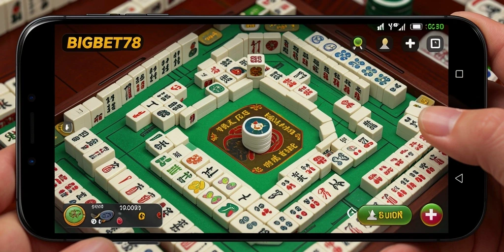 Screenshot menampilkan gameplay seru dari BIGBET78, penuh strategi Mahjong.