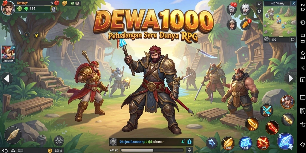 Tampilan gameplay seru dalam dunia fantasi DEWA1000.