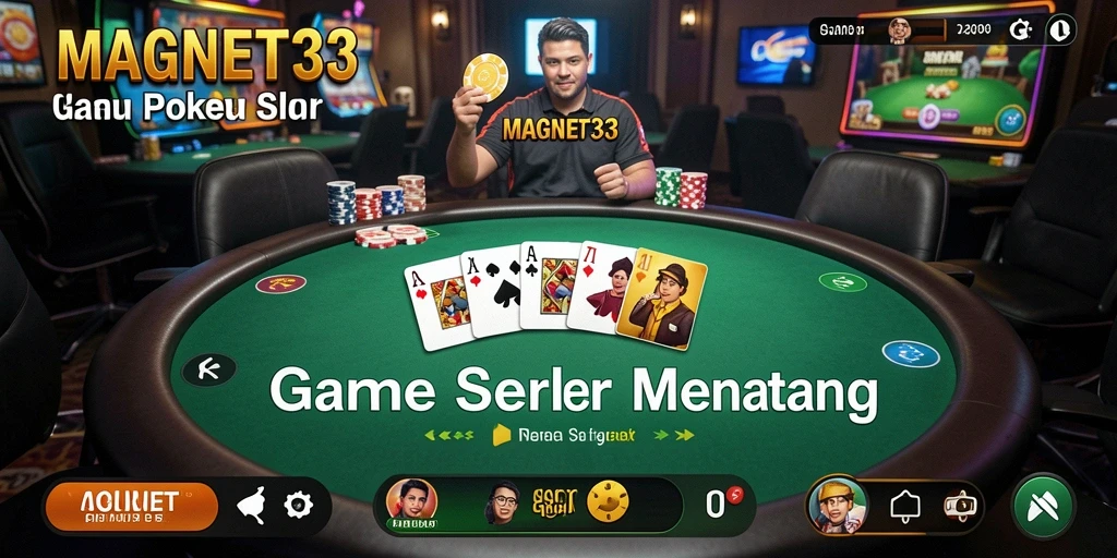 Tampilan gameplay poker seru di MAGNET33
