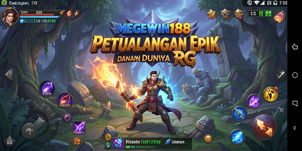 Tampilan aksi seru dari gameplay <strong>MEGEWIN188</strong> dalam dunia RPG yang memukau.