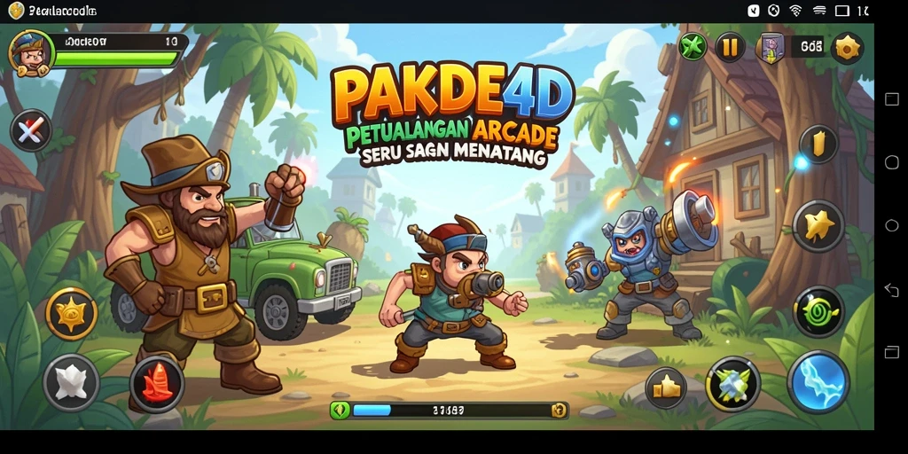 Tangkapan layar PAKDE4D menampilkan aksi seru di dalam game Arcade.