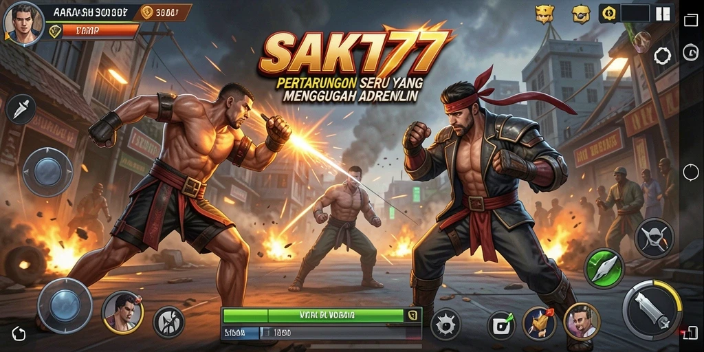 Tampilan screenshot SAKTI77 menampilkan aksi pertarungan yang dramatis.